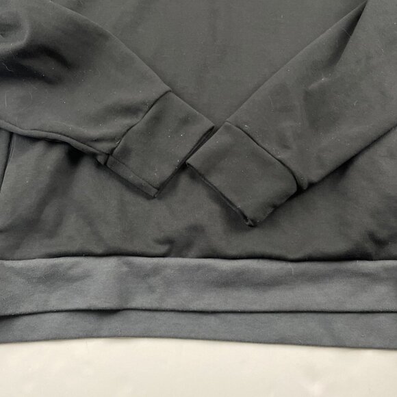 Adidas Adicross 1/4 Zip Hoodie Sweatshirt Men’s L Side Zip Cotton Blend Black - Picture 11 of 12